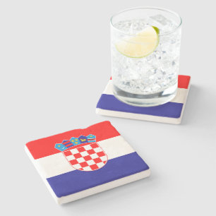 Posavasos De Piedra Bandera de Croacia