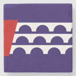 Posavasos De Piedra Bandera de Des Moines (ciudad de Iowa)