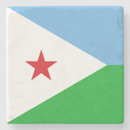 Posavasos De Piedra Bandera de Djibouti (Nación Africana)