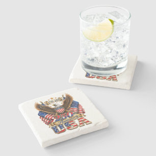 Posavasos De Piedra Bandera de EE. UU. 250 Aniversario 250 Años Americ
