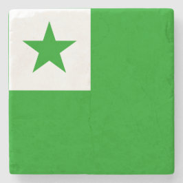 Posavasos De Piedra Bandera de Esperanto