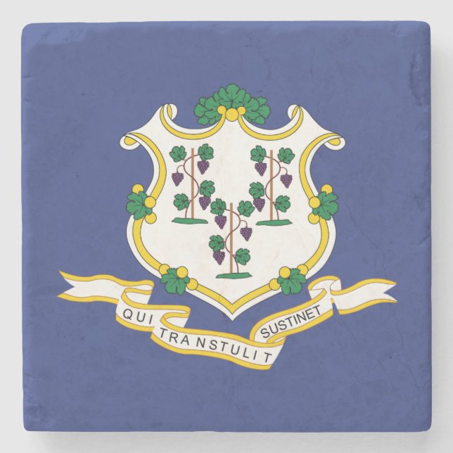 Posavasos De Piedra Bandera de estado de Connecticut (Anverso)