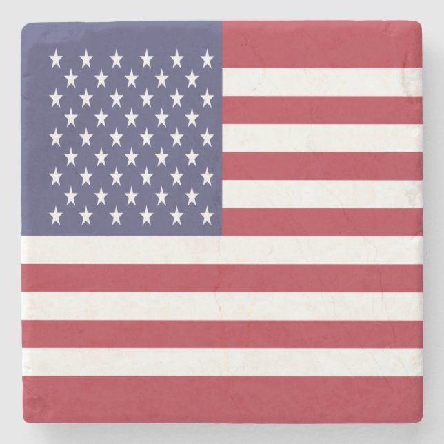 Posavasos De Piedra Bandera de Estados Unidos (Anverso)