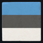 Posavasos De Piedra Bandera de Estonia<br><div class="desc">Bandera patriótica de Estonia.</div>
