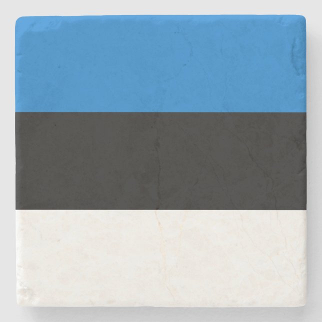 Posavasos De Piedra Bandera de Estonia (Anverso)