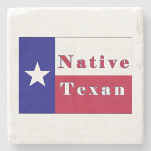 Posavasos De Piedra Bandera de estrella de solitario texana nativa