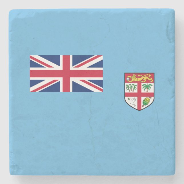 Posavasos De Piedra Bandera de Fiyi (Anverso)