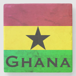 Posavasos De Piedra Bandera de Ghana (África occidental)