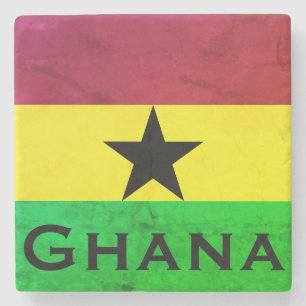 Posavasos De Piedra Bandera de Ghana (África occidental)