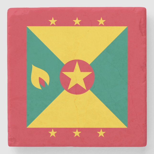 Posavasos De Piedra Bandera de Granada (Anverso)