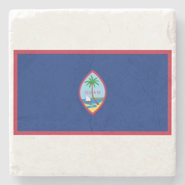 Posavasos De Piedra Bandera de Guam (Anverso)