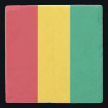 Posavasos De Piedra Bandera de Guinea<br><div class="desc">Bandera patriótica de Guinea.</div>
