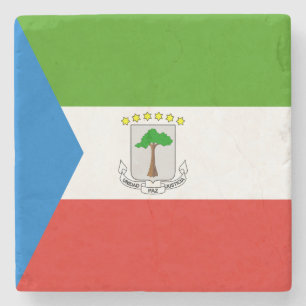 Posavasos De Piedra Bandera de Guinea Ecuatorial