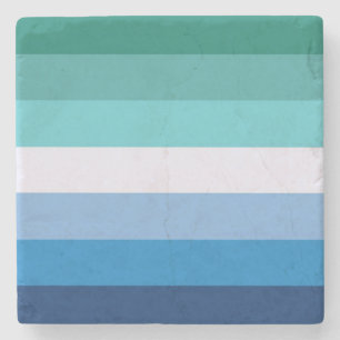 Posavasos De Piedra Bandera de hombres gays (Símbolo LGBT) (Orgullo ga