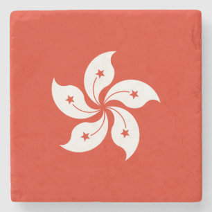 Posavasos De Piedra Bandera de Hong Kong