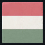 Posavasos De Piedra Bandera de Hungría<br><div class="desc">Bandera patriótica de Hungría.</div>