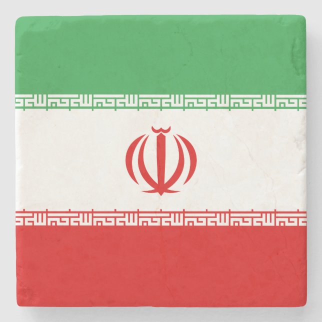 Posavasos De Piedra Bandera de Irán (Anverso)
