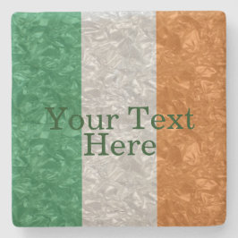 Posavasos De Piedra Bandera de Irlanda - Destrozada