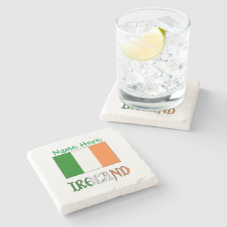 Posavasos De Piedra Bandera de Irlanda Personalizada Patrimonio