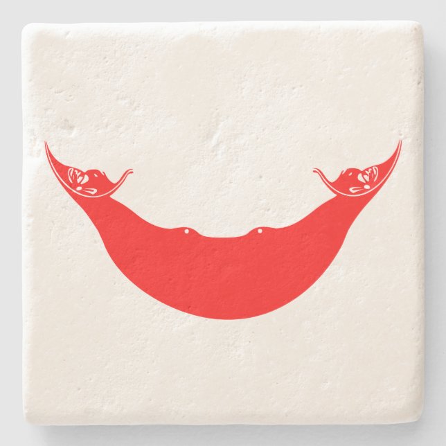 Posavasos De Piedra Bandera de Isla de Pascua (Rapa Nui) (Anverso)