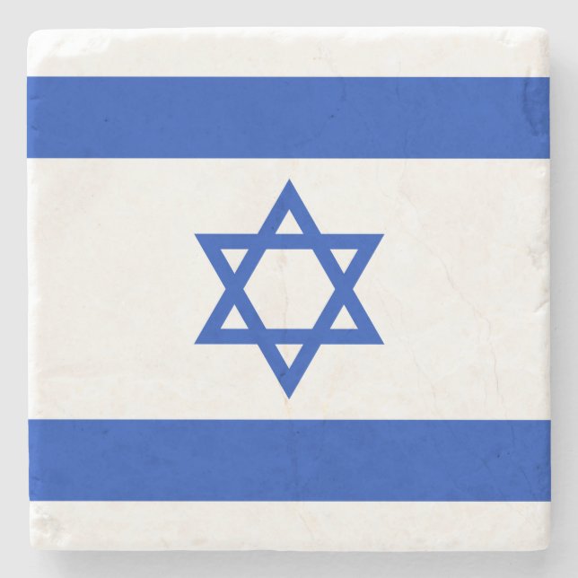 Posavasos De Piedra Bandera de Israel (Anverso)