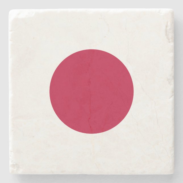 Posavasos De Piedra Bandera de Japón (Anverso)