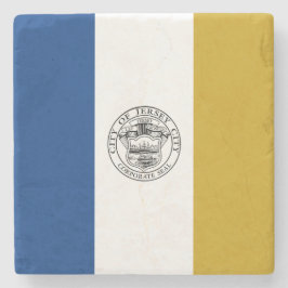 Posavasos De Piedra Bandera de Jersey City (Nueva Jersey)