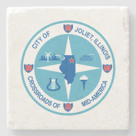 Posavasos De Piedra Bandera de Joliet (Illinois)