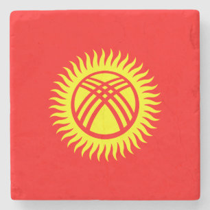 Posavasos De Piedra Bandera de Kirguistán