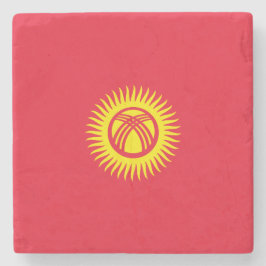 Posavasos De Piedra Bandera de Kirguistán