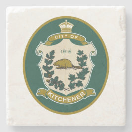 Posavasos De Piedra Bandera de Kitchener (Ontario, Canadá)