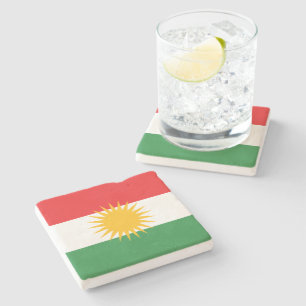 Posavasos De Piedra Bandera de Kurdistán
