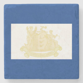 Posavasos De Piedra Bandera de la ciudad de Newark (Nueva Jersey)