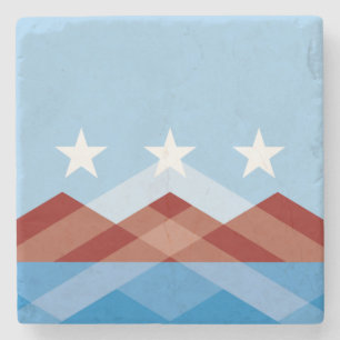 Posavasos De Piedra Bandera de la ciudad de Peoria (Arizona)