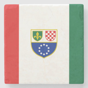 Posavasos De Piedra Bandera de la Federación de Bosnia-Herzegovina