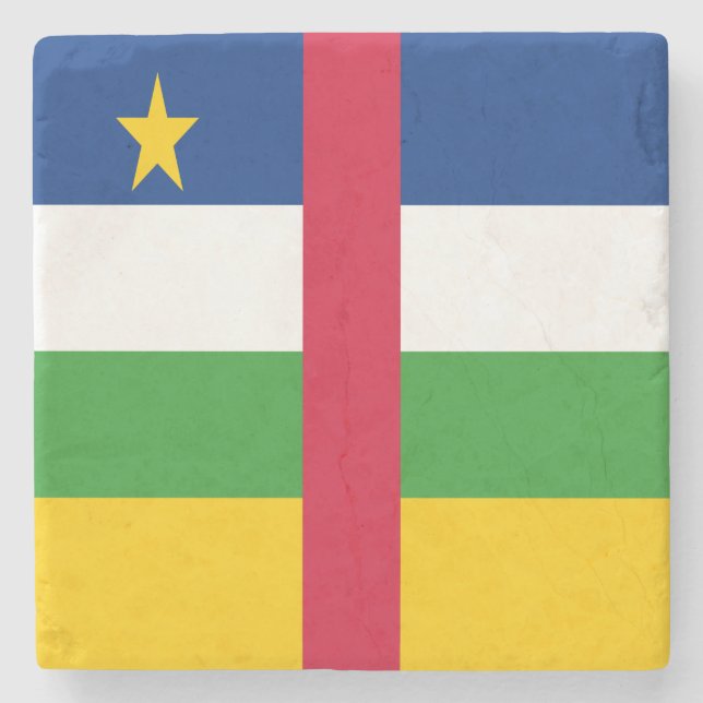 Posavasos De Piedra Bandera de la República Centroafricana (Anverso)