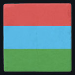 Posavasos De Piedra Bandera de la República de Karelia<br><div class="desc">Bandera patriótica de la República de Karelia</div>