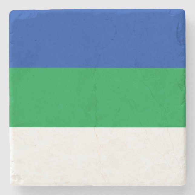 Posavasos De Piedra Bandera de la República de Komi (Anverso)