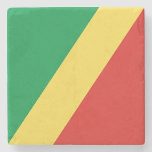 Posavasos De Piedra Bandera de la República del Congo