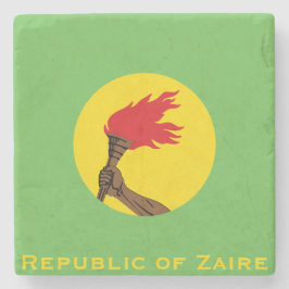 Posavasos De Piedra Bandera de la República del Zaire