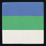 Posavasos De Piedra Bandera de la República Komi<br><div class="desc">Bandera patriótica de la República Komi.</div>