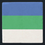 Posavasos De Piedra Bandera de la República Komi<br><div class="desc">Bandera patriótica de la República Komi.</div>