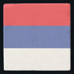 Posavasos De Piedra Bandera de la República Srpska<br><div class="desc">Bandera patriótica de la República Srpska.</div>