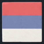 Posavasos De Piedra Bandera de la República Srpska<br><div class="desc">Bandera patriótica de la República Srpska</div>