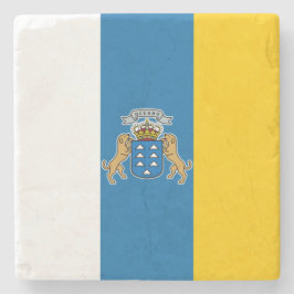 Posavasos De Piedra Bandera de las Islas Canarias (Canarias) (Canarias