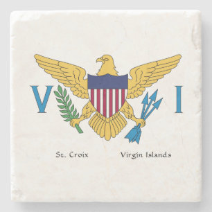 Posavasos De Piedra Bandera de las Islas Vírgenes de los E.E.U.U.