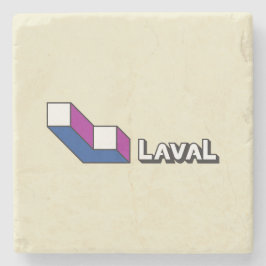 Posavasos De Piedra Bandera de Laval (Quebec, Canadá)