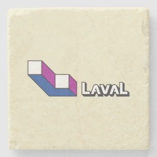 Posavasos De Piedra Bandera de Laval (Quebec, Canadá)