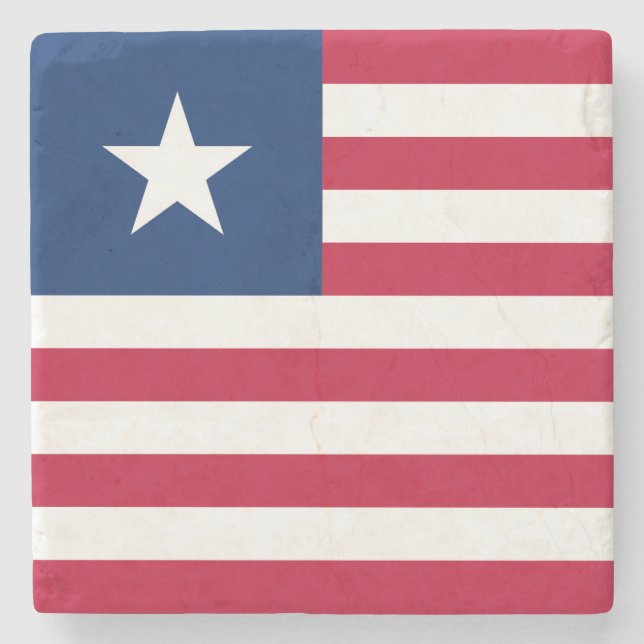 Posavasos De Piedra Bandera de Liberia (Anverso)