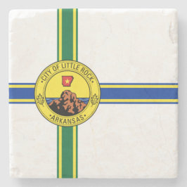 Posavasos De Piedra Bandera de Little Rock (Arkansas)